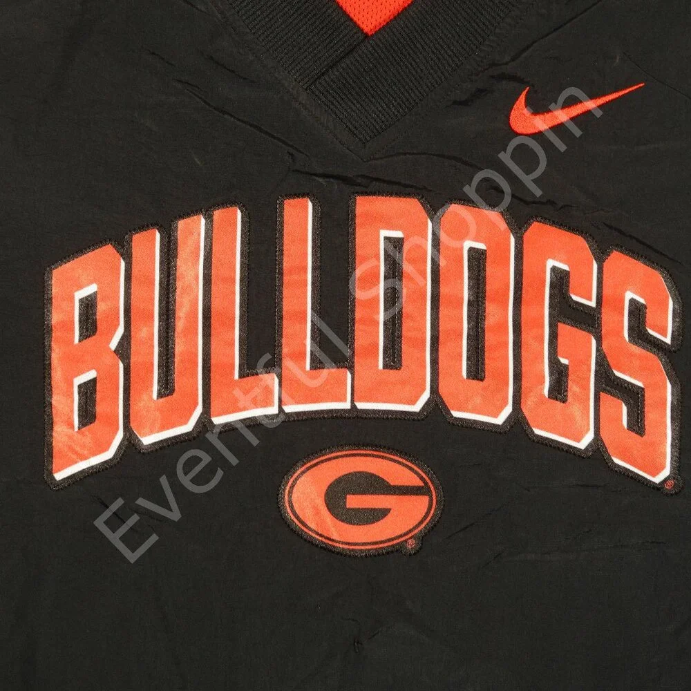 Nike Georgia Bulldogs On Field Nylon Pullover in Black / Red Size Medium - Picture 4 of 9